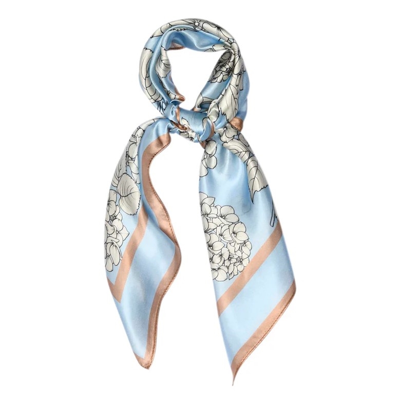 SNEAKY FOX DUFFY SILK SCARF TAWNY BROWN