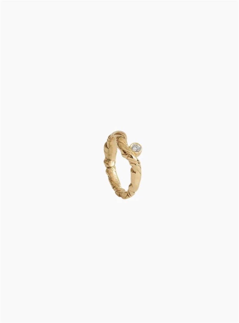 CORALI CURVY DIAMOND RING 14K GOLD