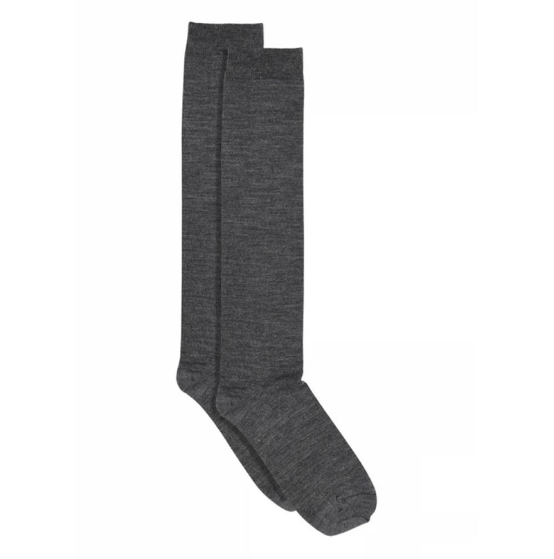 MP WOMAN WOOL/COTTON KNEE SOCKS DARK GREY MELANGE