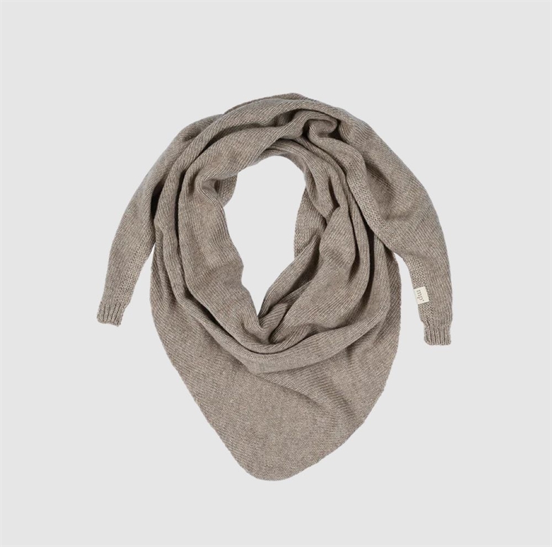 MP DENMARK COPENHAGEN SMALL SCARF LIGHT BROWN MELANGE