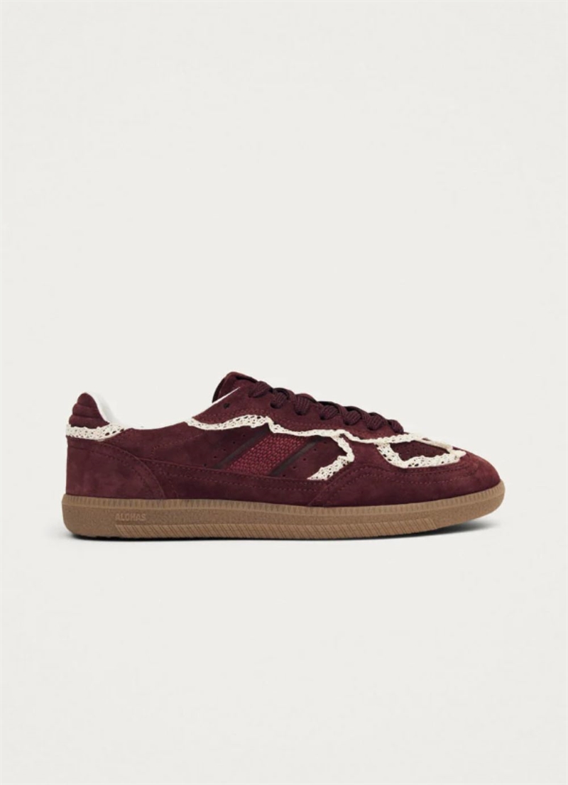 ALOHAS TB.490 CROCHET LEATHER SNEAKERS BURGUNDY