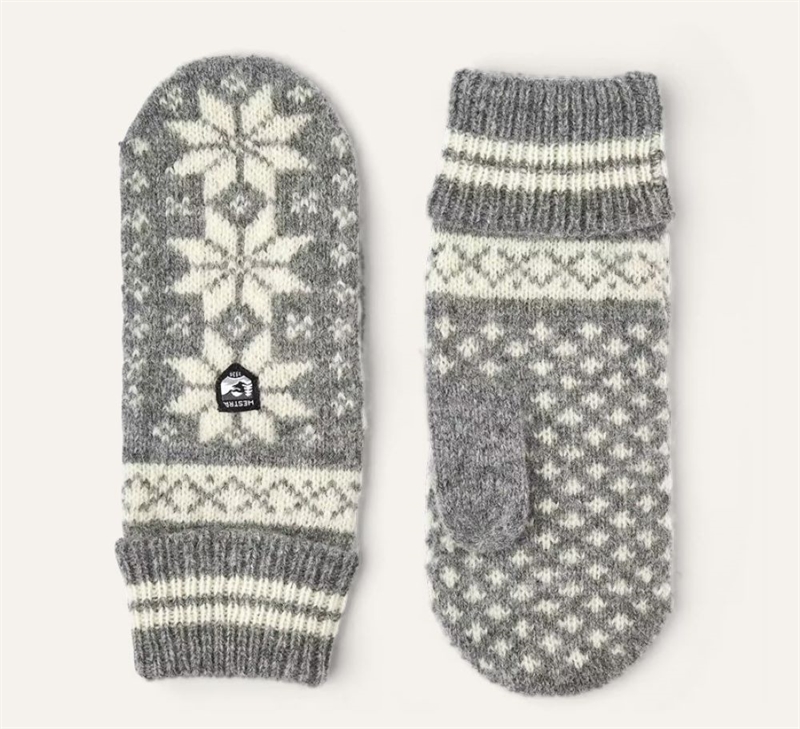 HESTRA ISVIK MITT GREY/OFF WHITE