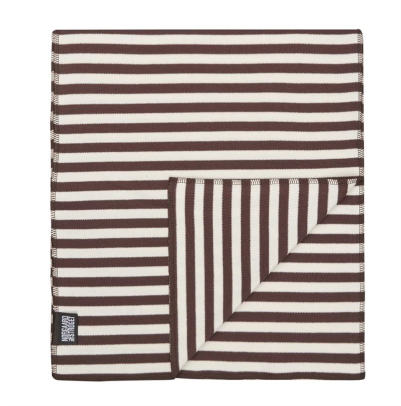 NØRGAARD PAA STRØGET NPS SCARF INTERLOCK BROWN/ECRU
