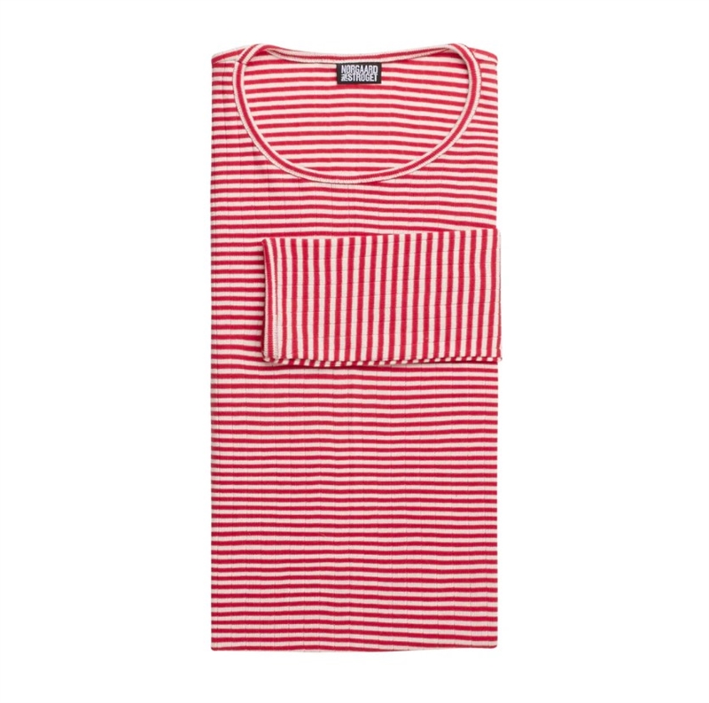 NØRGAARD PAA STRØGET 101 FINE STRIPE RED/ECRU