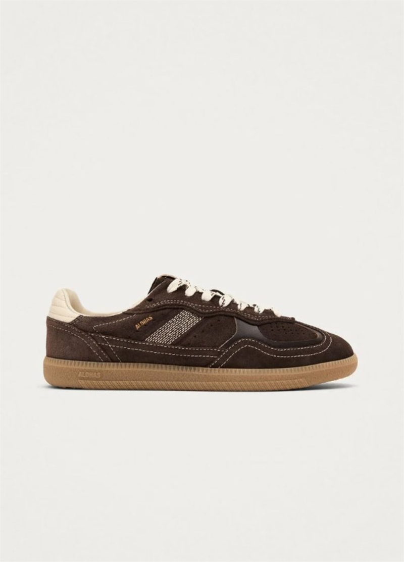 ALOHAS TB.490 RIFE LEATHER SNEAKERS CHOCOLATE CREAM
