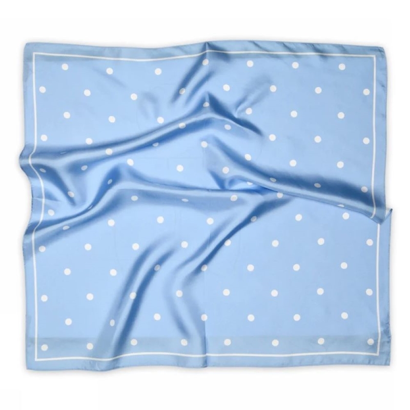 SNEAKY FOX PALOMA SILK SCARF BLUE BELL