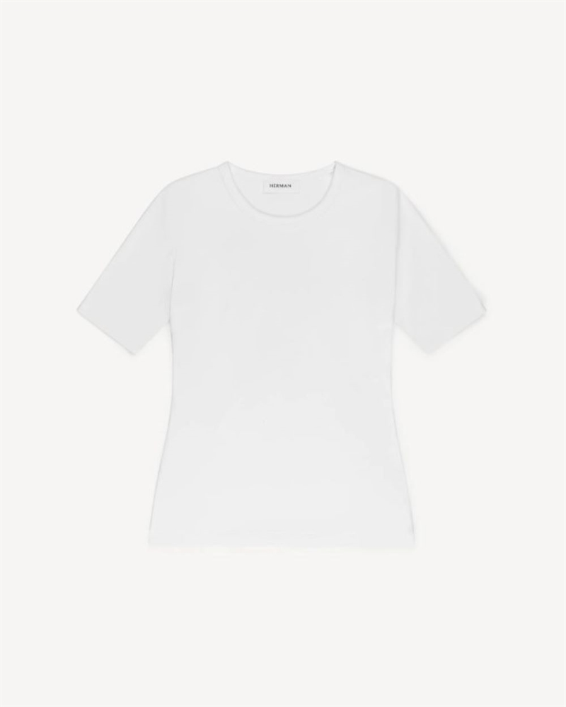 HERMAN FITTED TEE WHITE