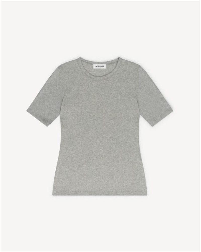 HERMAN FITTED TEE HEATHER GREY