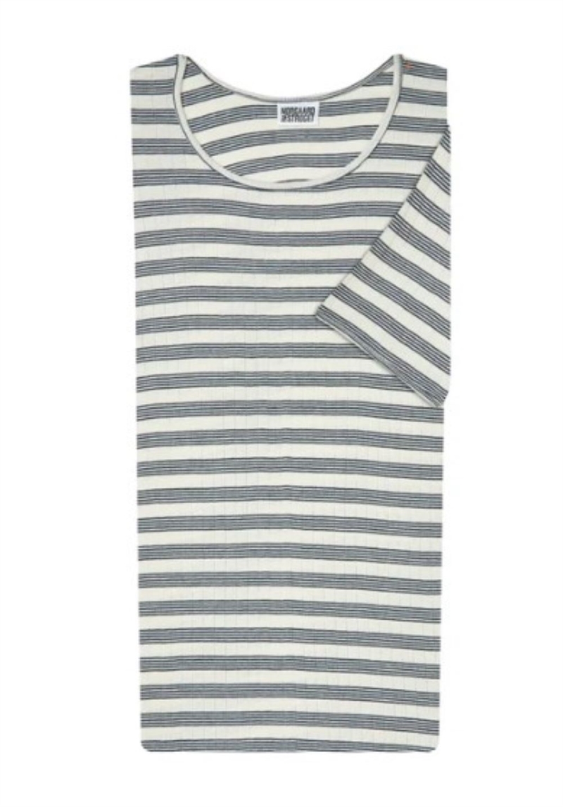 NØRGAARD PAA STRØGET 101 SS BW STRIPE ECRU/MARINE