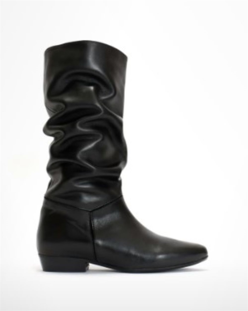 ANONYMOUS JASMINA 20 SOFT CALF SUEDE LEATHER BLACK