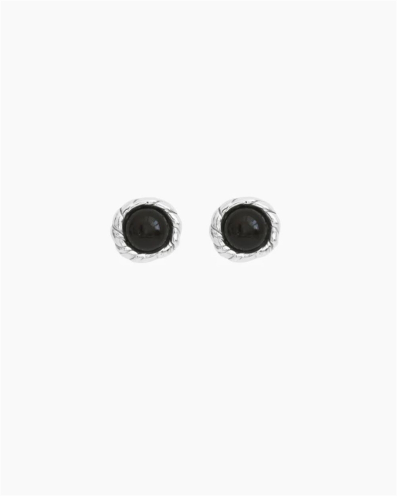 CORALI LULU ØRERINGE STERLING SILVER ONYX STONE