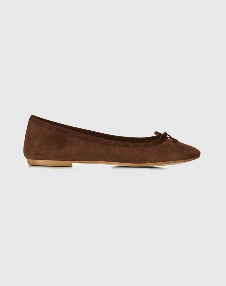 LISVA BALLERINA NUBUCK CHOCOLATE