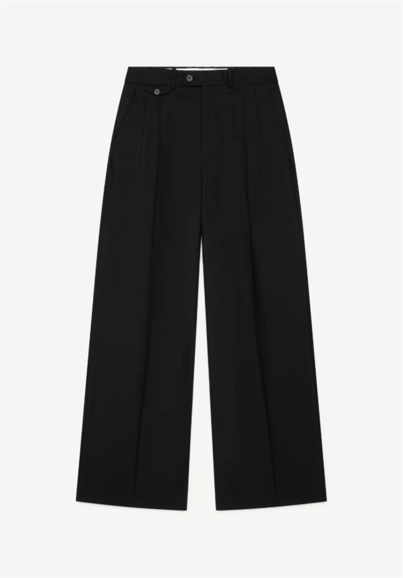 HERMAN PLEATED TROUSERS EXTENDED BLACK