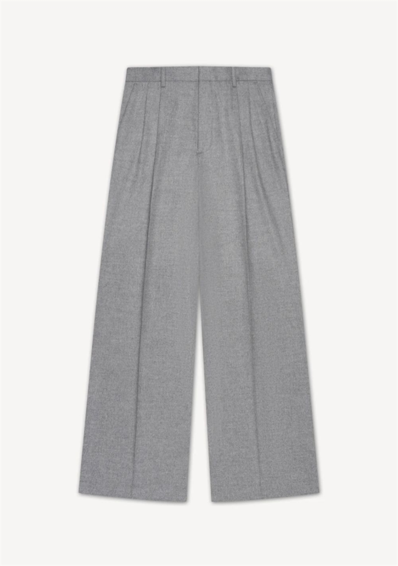 HERMAN PLEATED TROUSERS LIGHT GREY