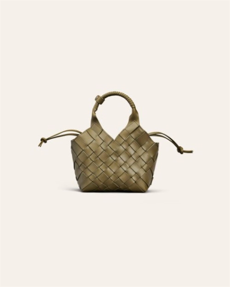 CALAJADE MISU MINI CROSSBODY BAG HERB GREEN SILVER