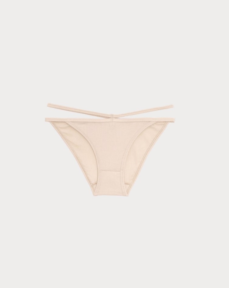 BASERANGE NIDA PANTS COTTON RIB OFF WHITE