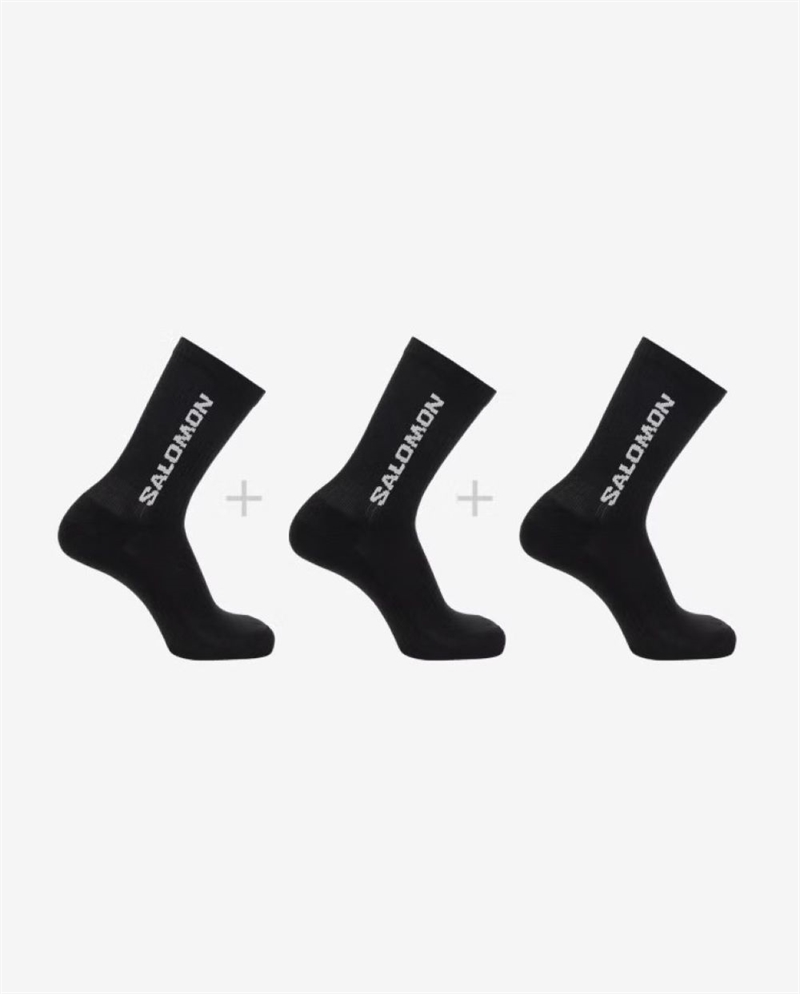 SALOMON EVERYDAY CREW SOCKS 3-PACK BLACK