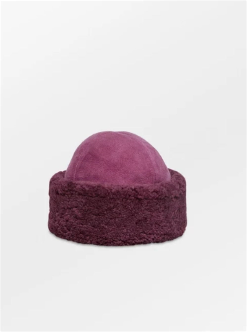 BECK SØNDERGAARD DORA SHEARLING HAT FIG RED