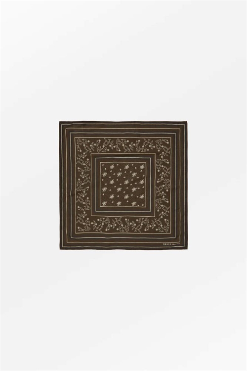 SKALL STUDIO CLASSIC SCARF 55X55 DARK BROWN