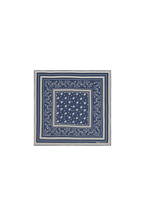 SKALL STUDIO CLASSIC SCARF 55X55 DARK NAVY