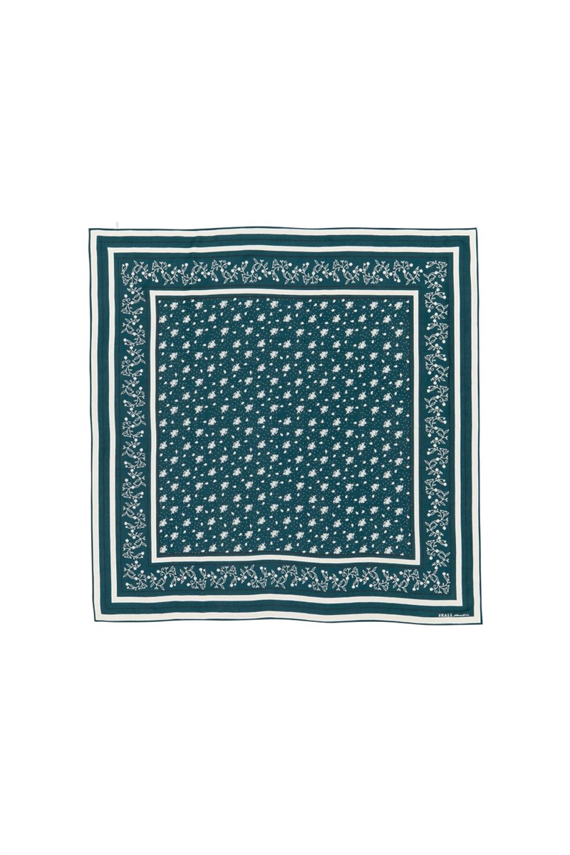 SKALL STUDIO SCARF 90X90 PINE GREEN