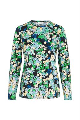 STINE GOYA ROXANNE LIGTH JERSEY BLUSE FLORAL POINTILLISM
