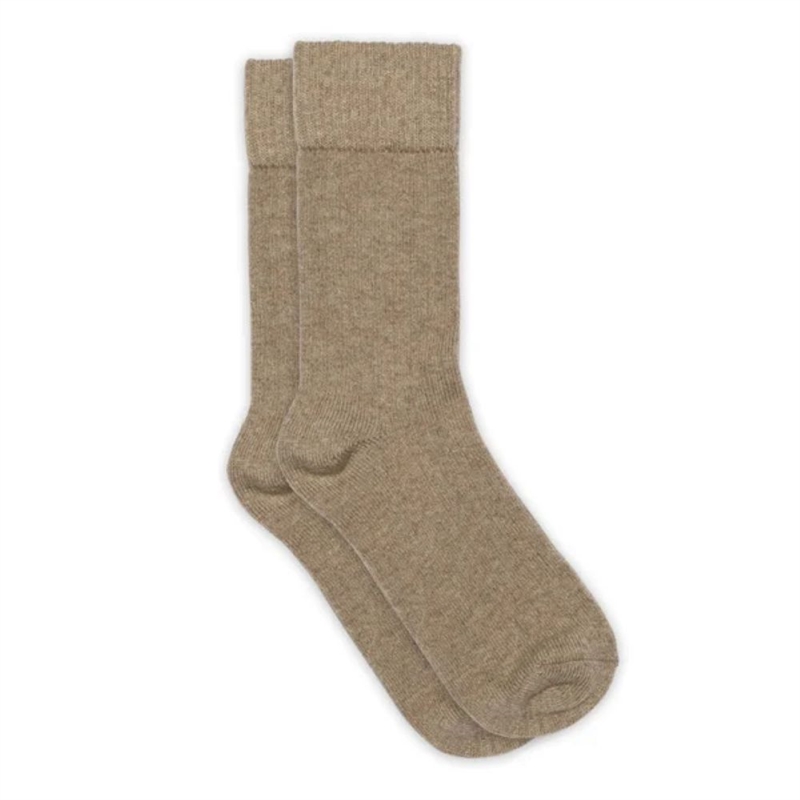 MP WOMAN ELLIE PREMIUM CASMERE SOCKS TAUPE MELANGE