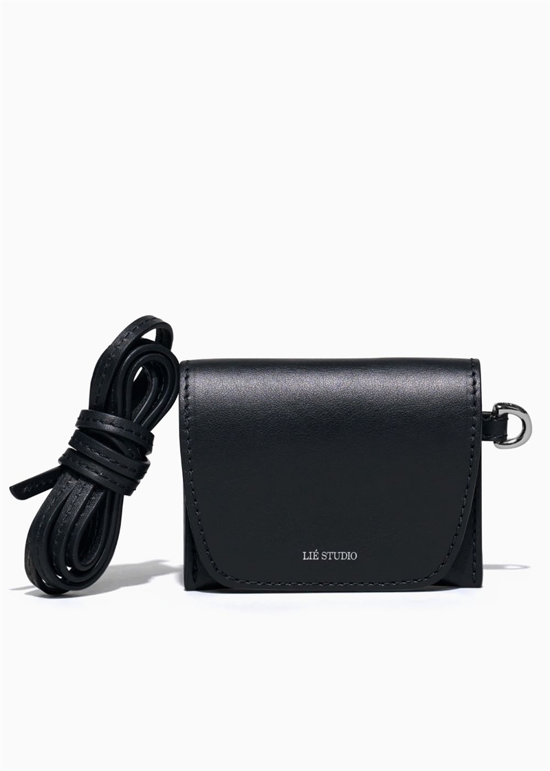 LIE STUDIO THE STELLA WALLET SOLID BLACK