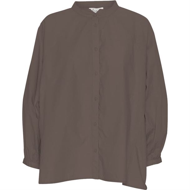 FRAU TOKYO LS SHORT SHIRT COFFEE QUARTZ BROWN