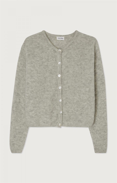 AMERICAN VINTAGE VITO19E CARDIGAN LIGHT GREY MELANGE