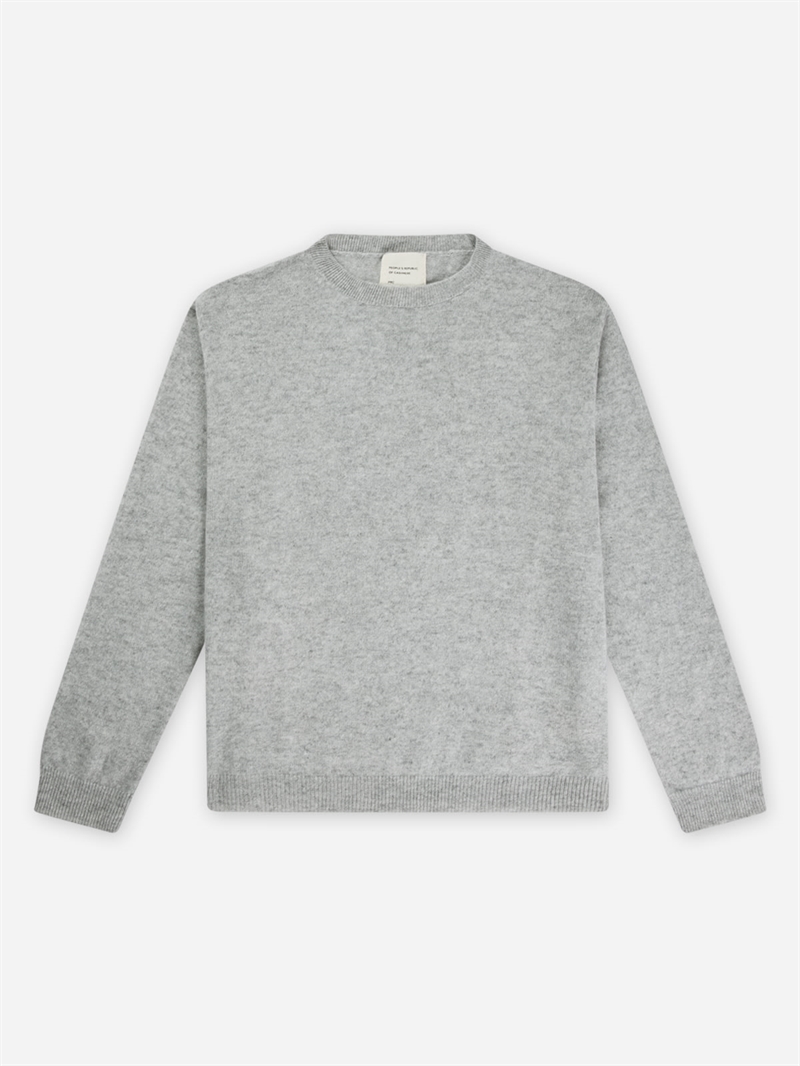 PEOPLES REPUBLIC OF CASHMERE WOMENS OVERSIZED ROUNDNECK ASH GREY