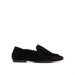 ANONYMOUS LINDSAY LOAFERS CALF SUEDE BLACK