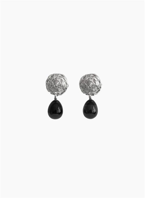 CORALI BRETON EARRINGS BLACK/SILVER