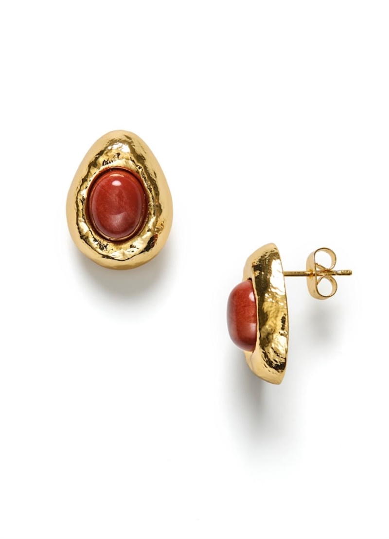 ANNI LU CHERRY ON TOP EARRINGS GOLDPLATED
