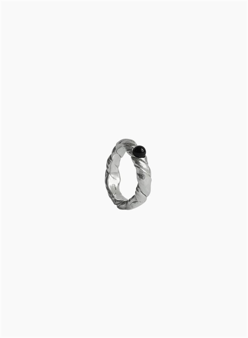 CORALI ELEMENT ONYX RING SILVER