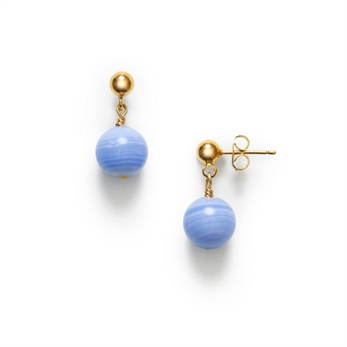 ANNI LU FLOAT EARRINGS BLUE LACE AGATE