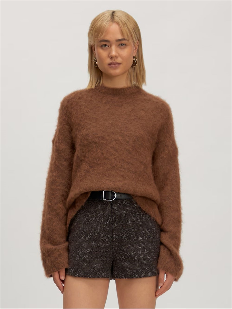 EDITED BAILEE MOHAIR JUMPER FONDUE FUDGE