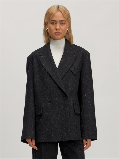 EDITED CAIRO WOOL BLAZER DARK GREY