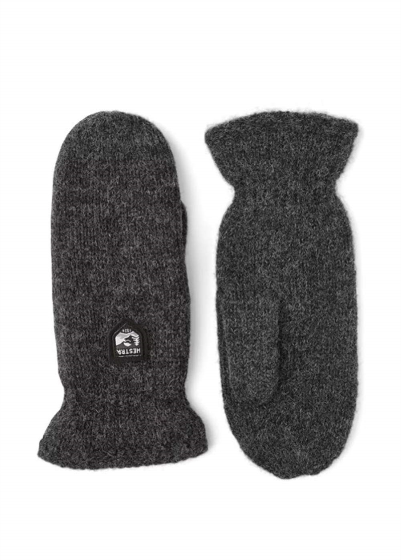 HESTRA BASIC WOOL MITT DARK GREY MELANGE