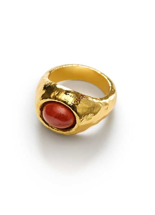 ANNI LU CHERRY ON TOP RING GOLDPLATED