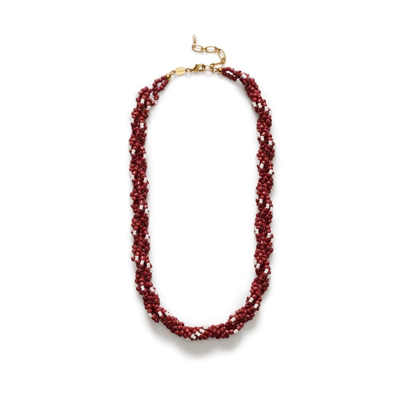 ANNI LU RODEO NECKLACE DEEP BURGUNDY