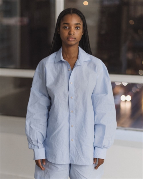 BASERANGE CLAUDE SHIRT SAX BLUE