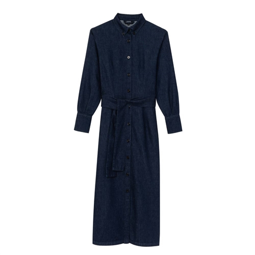 A.P.C ROBE VANESSA DRESS BLEU FONCE
