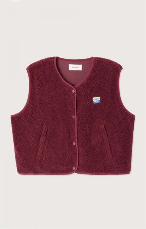 AMERICAN VINTAGE HOK16B VEST BURGUNDY MELANGE