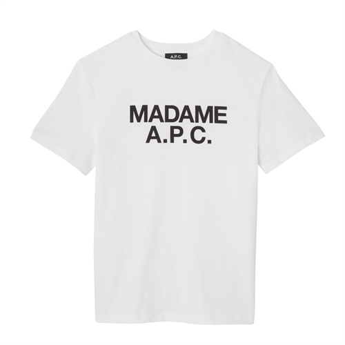 A.P.C MADAME T-SHIRT LOGO MADAME WHITE