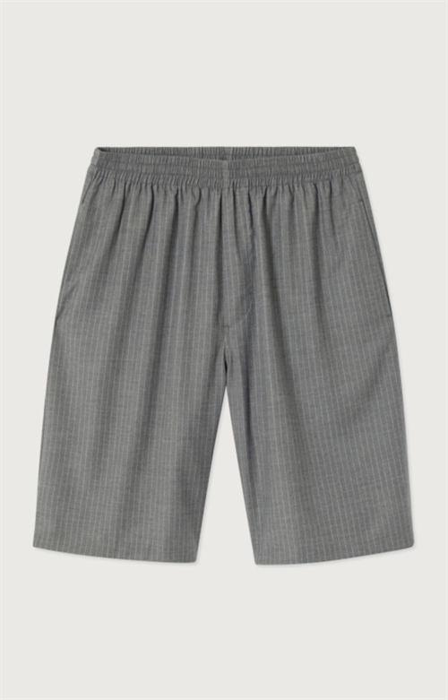 AMERICAN VINTAGE MYRO09A SHORTS GREY STRIPES MELANGE