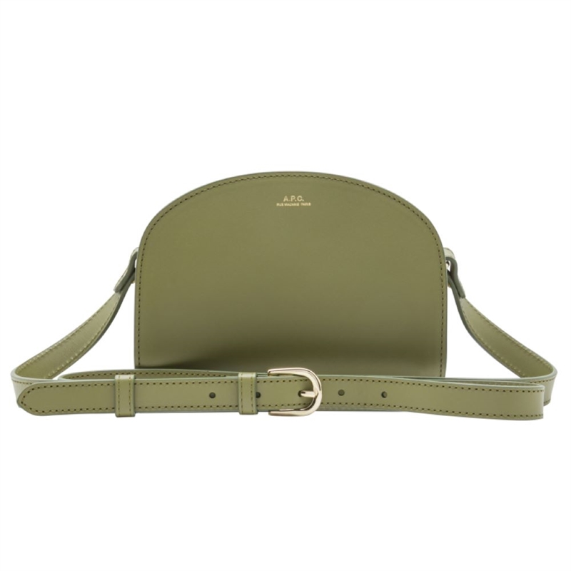 A.P.C SAC DEMI LUNE BAG VERT ARGILE