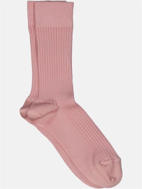 MRS. HOSIERY SILKY RIBBED CLASSIC SOCK ROYAL PINK
