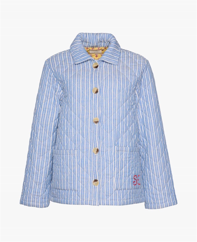 SISSEL EDELBO IRA JACKET BLUE STRIPES 