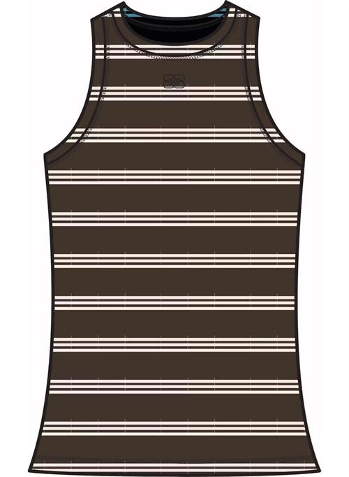 GANNI A1050192 COTTON RIB TANK TOP STRIPE MOLE